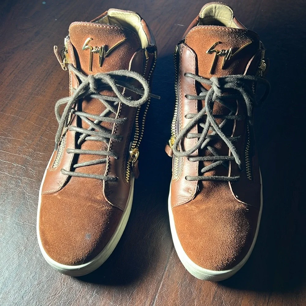 Giuseppe Zanotti brown mens zip / lace boots Great condition; wear shown in pics